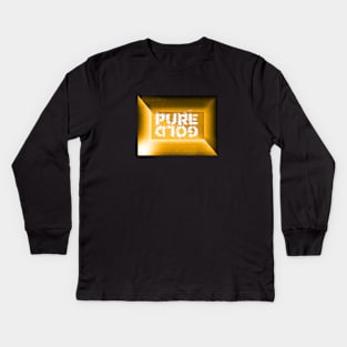 Pure Gold Millionaire Bullion Meme Kids Long Sleeve T-Shirt